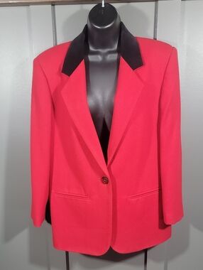 Vintage Christmas Red Blazer 8